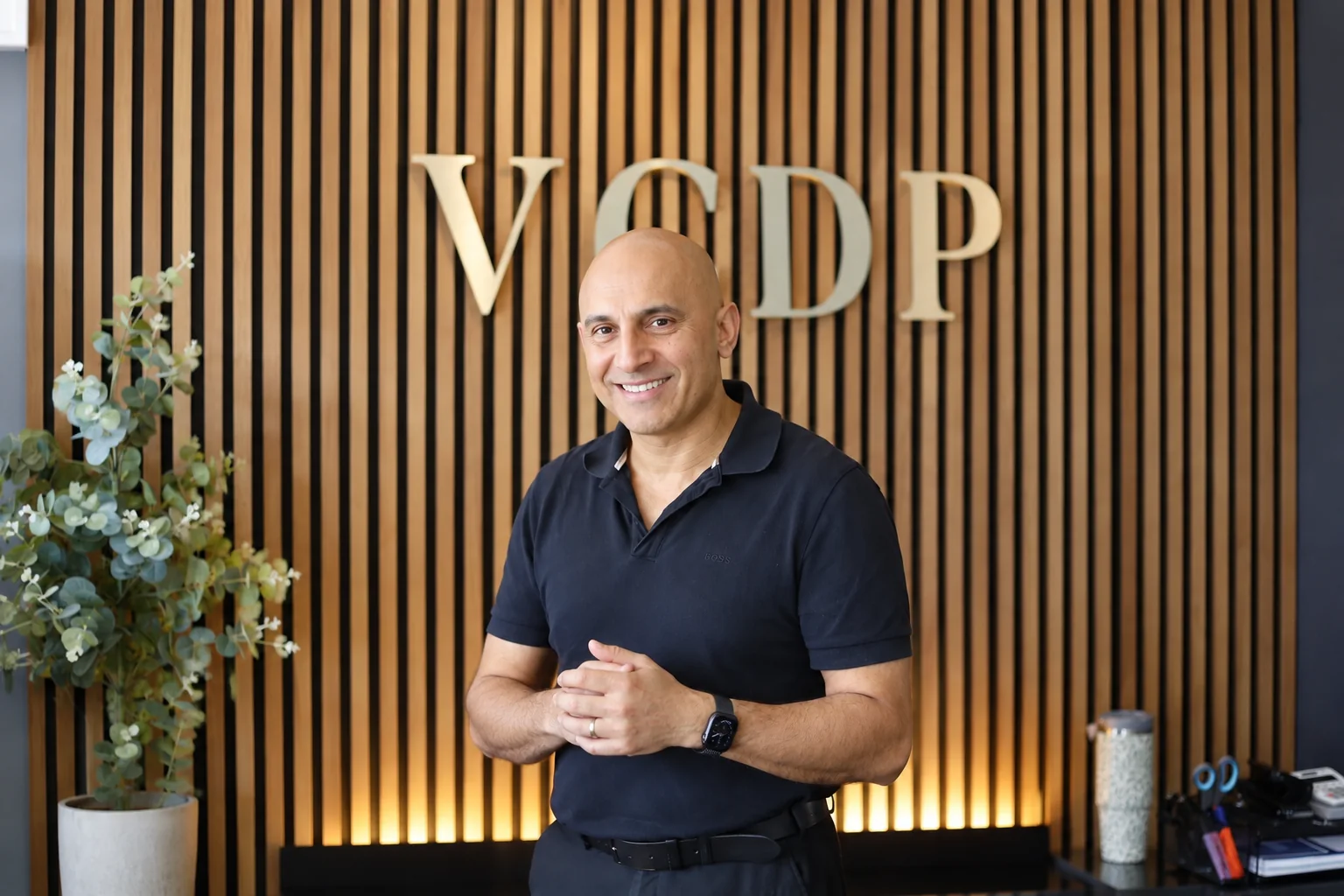 Dentist in the reception at Valley Centre Dental Practice